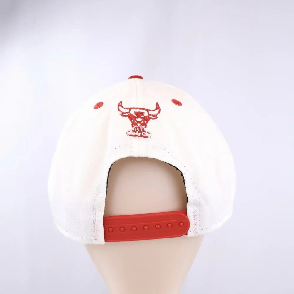 New Era Chicago Bulls Windy City Snapback Hat White Red Hardwood Classics NBA